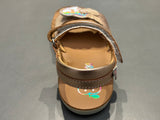Sandalettes Shoo pom Goa heart laminato copper