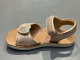 Sandalettes Shoo pom Goa heart laminato copper