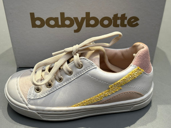 Chaussures basses Babybotte crème éclair jaune