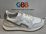 Chaussures basses GBB Polana AH318 blanc or