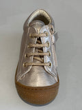 Bottines Naturino cocoon zip met pebbled bronze cipria