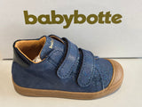 Bottines Babybotte Aurevoir scratch bleu 9124B002