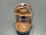 Sandalettes Shoo pom Goa Salomé laminato Copper multi platine