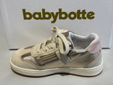 Chaussures basses Babybotte Kooks 8736B024 ivoire leo rose beige