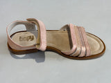 Sandalettes Espavel rose or paillettes