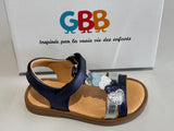 Sandalettes GBB Maisie 27514AN326 marine cœurs argent