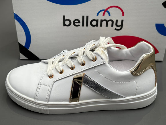 Chaussures basses Bellamy Jena blanc or