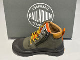 Bottines Palladium pampa hi cuff HKR WP olive night