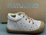 Bottines naturino cocoon suede dotted pink H24