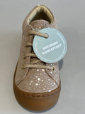 Bottines Naturino cocoon taupe pois or