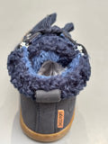 Bottines Shoo pom Bouba zip wool navy