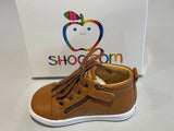 Bottines Shoo pom Bouba zip lace Camel