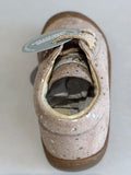 Bottines Naturino cocoon taupe pois or