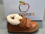 Bottines Shoo pom Bouba scratch wool DK Camel blanc