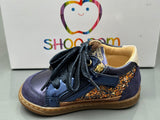 Bottines Shoo pom Bouba Connect glitter laminat navy