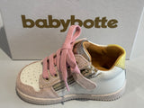 Bottines Babybotte Fidget 8030B028 blanc rose jaune bleu
