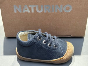 Bottines naturino cocoon Suède met dot blue