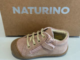 Bottines Naturino cocoon zip paillettes rose or