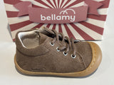 Bottines Bellamy Zipi zip velours marron