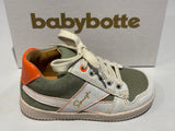 Bottines Babybotte Flouz 8030B084 vert blanc cassé orange