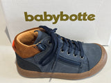 Bottines Babybotte Kaky 9589B002 bleu Camel noir