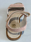 Sandalettes Espavel rose or paillettes