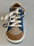 Bottines Shoo pom Bouba zip box mastic camel bleu