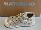 Bottines Naturino cocoon zip fleurs platinium
