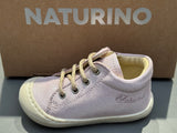 Bottines naturino cocoon zip glitter pink blanc