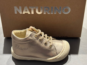 Bottines naturino cocoon zip pebbled cipria blanc