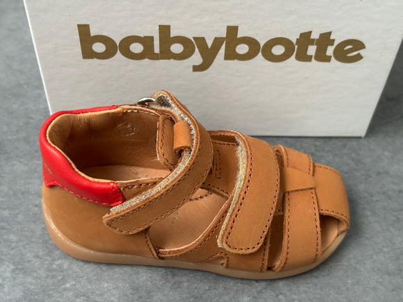 Sandalettes Babybotte 4019B038 géo nabuk cognac