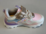 Baskets shoo pom Joggy scratch rose nacré poudre