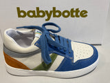 Chaussures basses Babybotte Amsterdam 8194B228 blanc cassé bleu vert