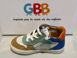Chaussures basses GBB Osman 27467AN251 blanc cognac bleu