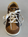 Bottines Bouba zip box terra chocolat jaune