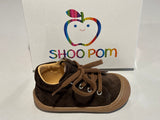 Bottines Shoo pom Tom zip lace truffe nubuck
