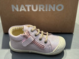 Bottines naturino cocoon zip glitter pink blanc