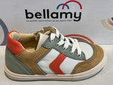 Chaussures basses Bellamy Carl blanc Camel rouge vert