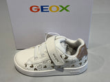 Chaussures basses Geox scratch eclyper blanc cœurs paillettes