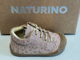 Bottines Naturino cocoon zip nubuck rose faon or