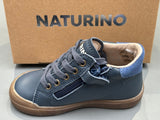 Bottines naturino eindhoven high zip calf suede navy azure