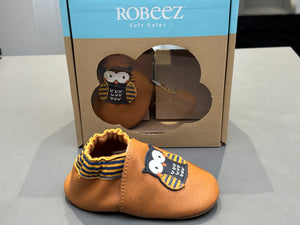 Chaussons Robeez hibou choux camel