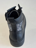 Bottines Geox Casey noir étoile paillettes