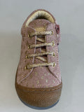 Bottines Naturino cocoon zip nubuck rose faon or