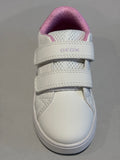 Chaussures basses Geox scratch eclyper blanc rose