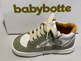 Bottines Babybotte Fernand 8043B226 blanc cassé vert bleu jaune