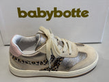 Chaussures basses Babybotte Kooks 8736B024 ivoire leo rose beige