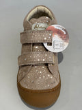 Bottines Naturino cocoon VL scratch pois or taupe