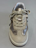 Chaussures basses Babybotte Kooks 8736B024 ivoire leo rose beige