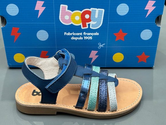 Sandalettes bopy elboro bleu